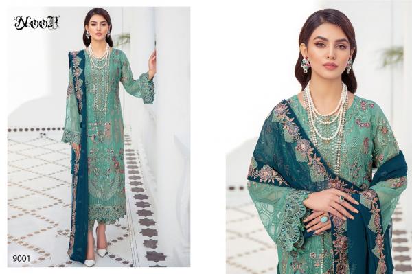 Noor Inlays 3 Designer Georgette Embroidery Pakistani Salwar 